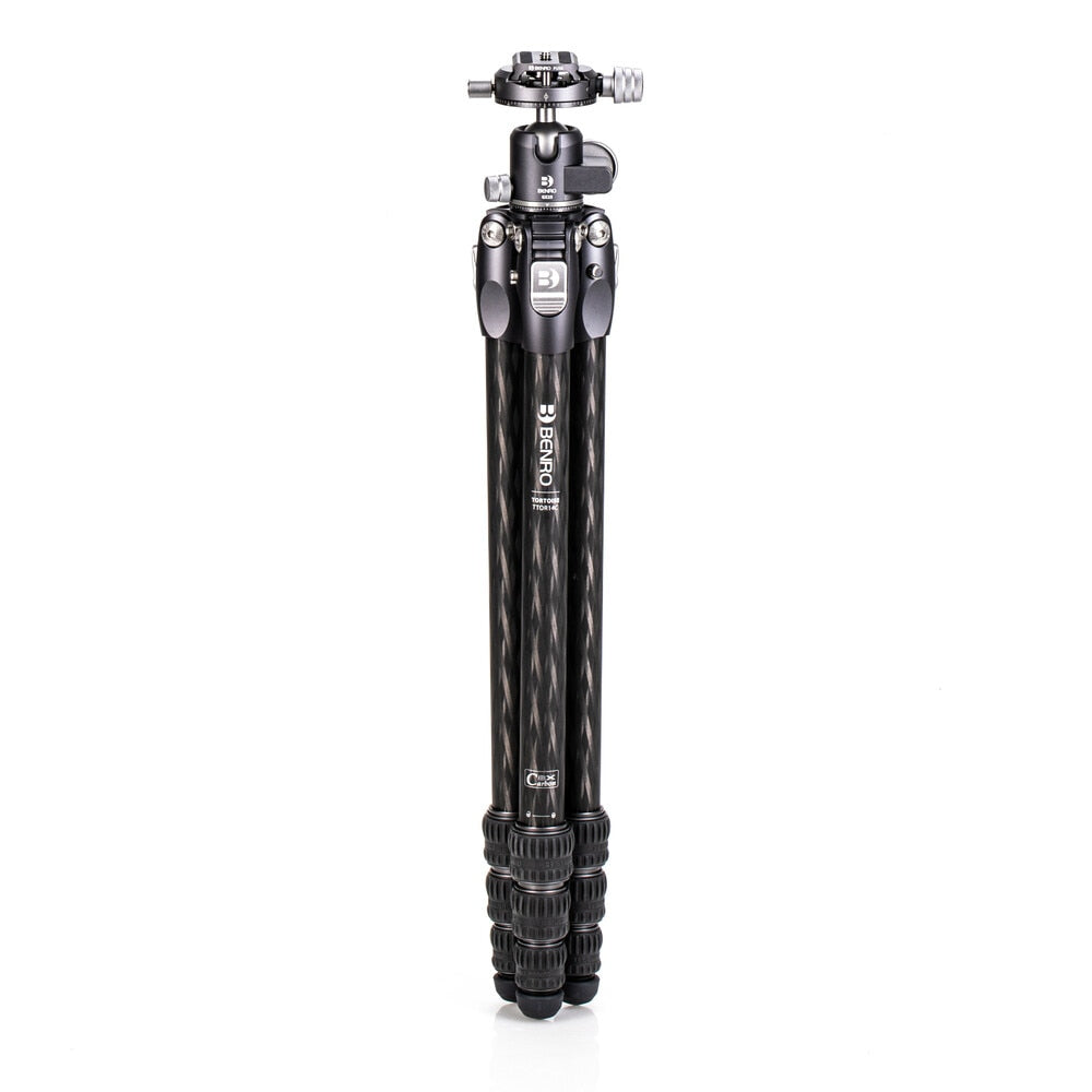 Benro TTOR14CGX25 Tortoise Dreibeinstativ – Carbon, 129 cm, 10 kg Traglast, 4 Sektionen, Kugelkopf
