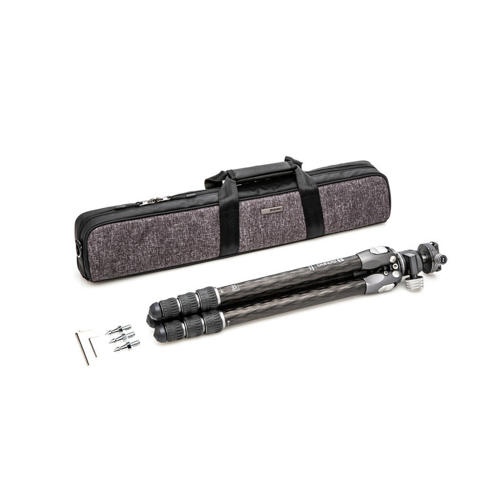 Benro TTOR24CGX30 Tortoise Stativ – Carbon, 4 Sektionen, 129,5 cm, Tragkraft 14 kg – für 1/4" und 3/8" Gewinde