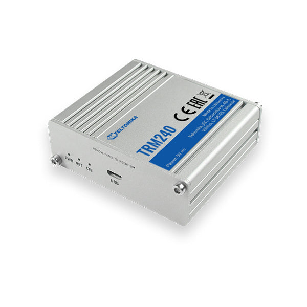 Teltonika TRM240 – 4G LTE Modem (Mikro-USB), Interne Antenne, Aluminium/Blau