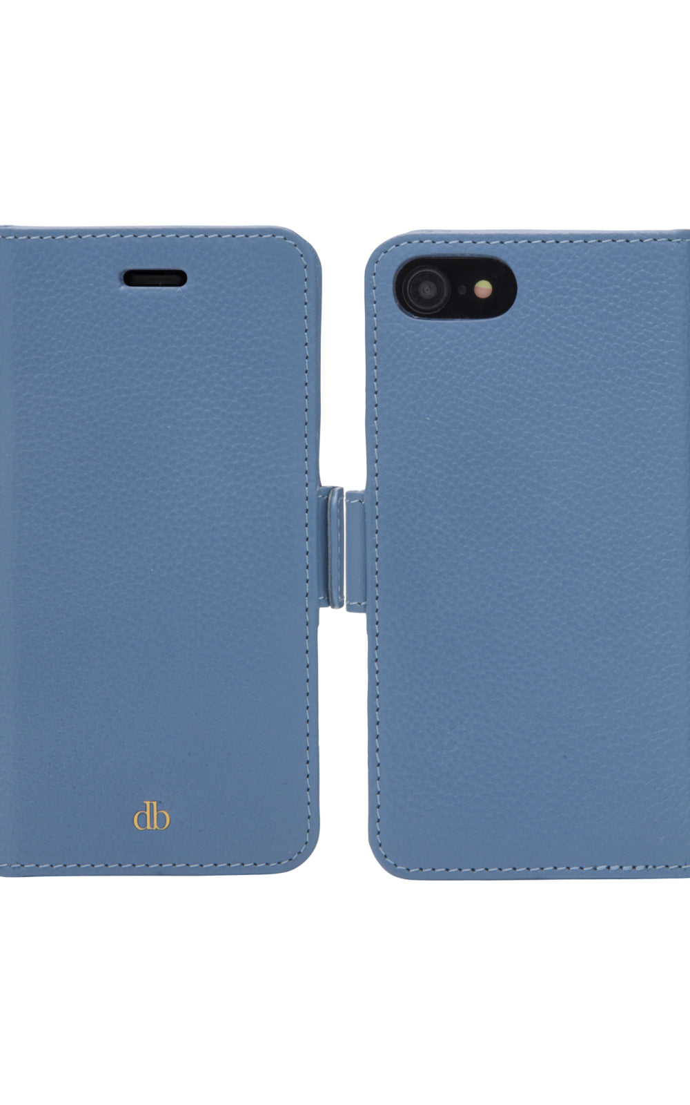 dbramante1928 New York Wallethülle – für Apple iPhone SE/8/7, Blau, schlagfest, kabelloses Laden
