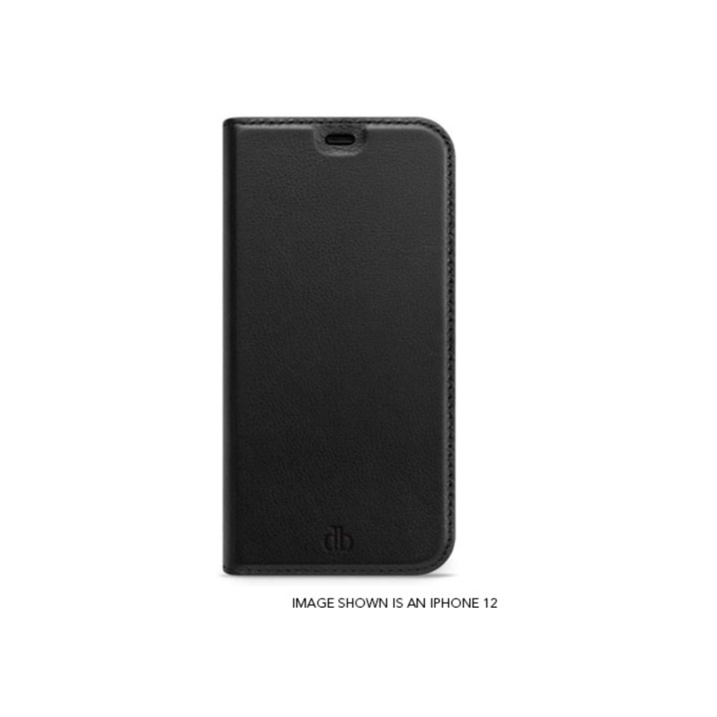 dbramante1928 Oslo Wallethülle – für Apple iPhone 13/13 Pro, 1 Kartenfach, PU, Schwarz, kabelloses Laden