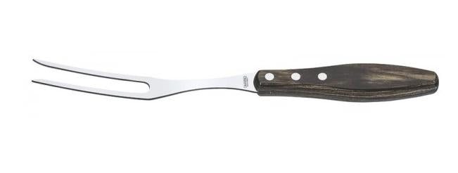 Tramontina CHURRASCO Tranchier-Set – 2-teilig, 33,8 cm, Edelstahl, Holzgriff, Braun, für Grill