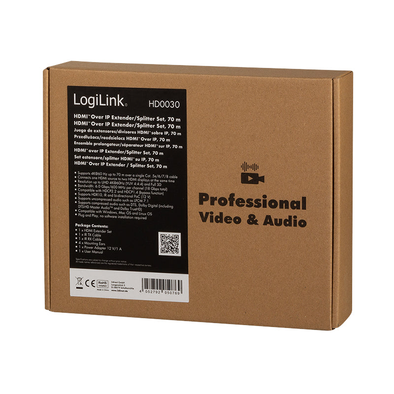 LogiLink HD0030 2.0 Schwarz – Kabelgebunden, Metallgehäuse