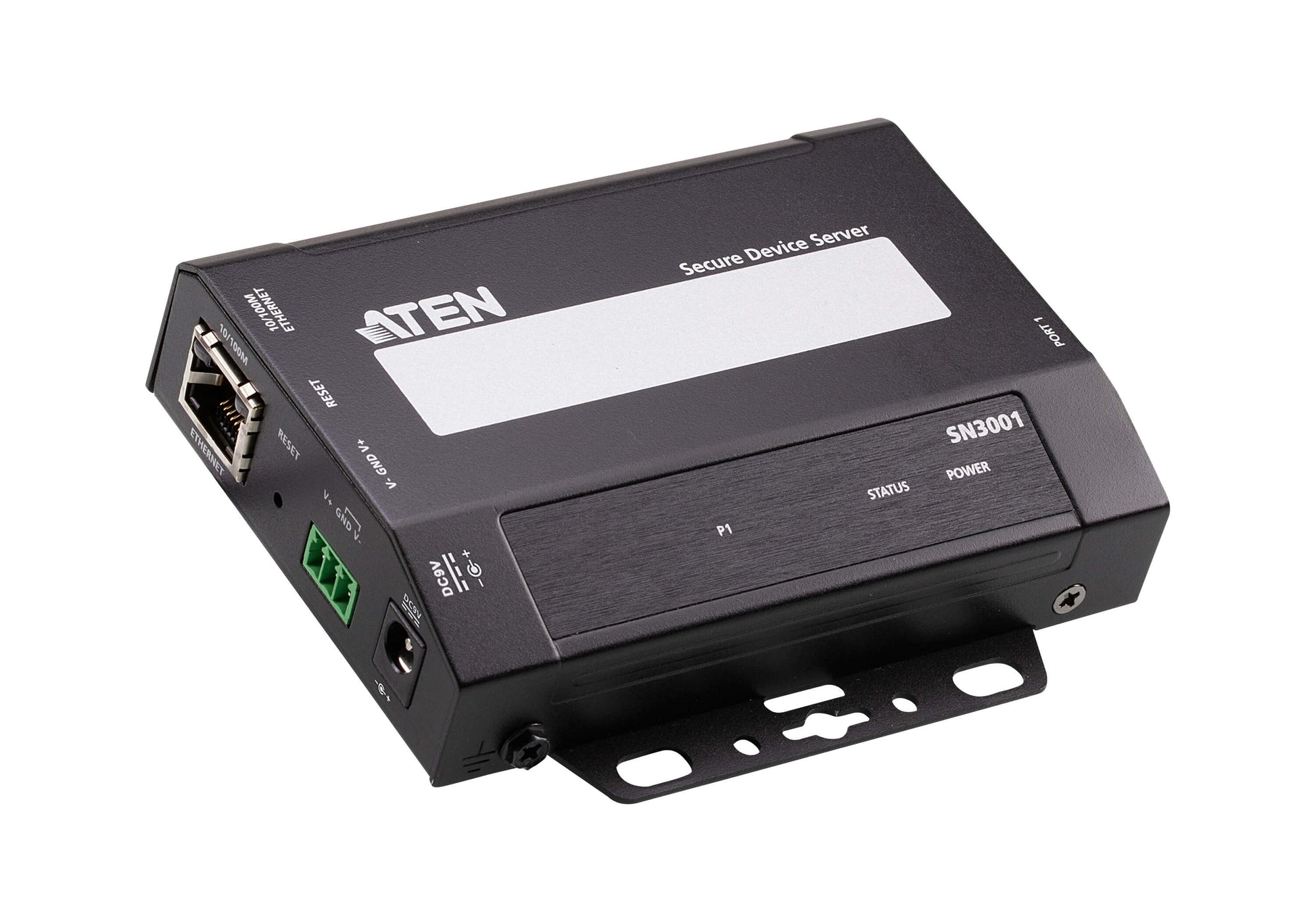 ATEN SN3001 Serieller Device-Server – RS-232 zu RJ-45, 1× RS-232/1× RJ-45, Metall, 98 × 117 × 26 mm