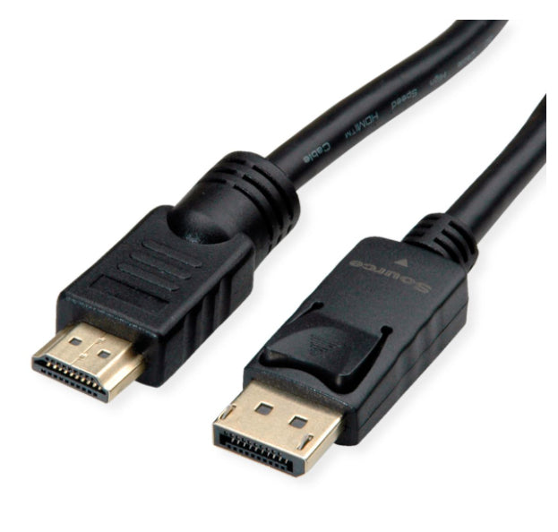 ROLINE DisplayPort auf HDMI Kabel DP 1.2 4K 60 Hz – 10 m – aktiv