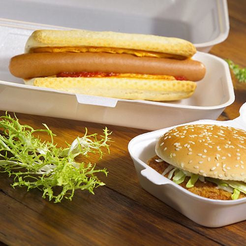Papstar Take-away-Box, PS – 1,8 l, 240×133×75 mm – weiss – 100 Stk.