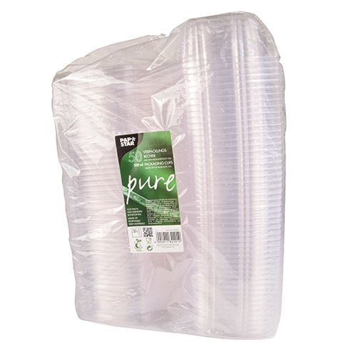 Papstar Schale PURE, PLA – 500 ml, glasklar – 50 Stk.