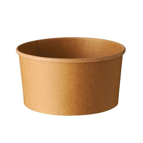 Papstar Schale pure, Papier, PLA-beschichtet, rund – 1 l, Ø 15 cm, braun – FSC – 50 Stk.