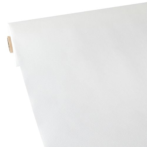 Papstar Tischdecke auf Rolle – 90 cm×40 m, Polypropylen (PP), Weiss