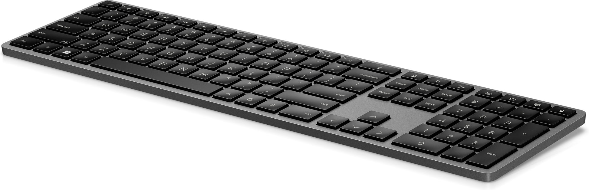 HP 975 – Tastatur – Bluetooth & 2,4 GHz (Nano-Empfänger) – USB-C – beleuchtet – Schwarz