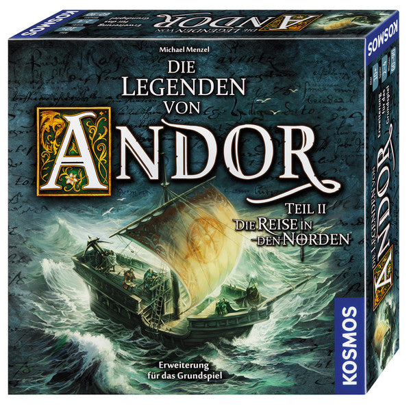Kosmos Die Legenden von Andor – Teil II: Die Reise in den Norden – Erweiterung, 2–4 Spieler, ab 10 Jahren, 90 Min