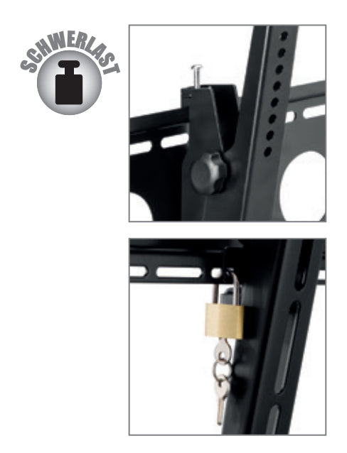 Hagor Wandhalterung – Neigbar – 75–130" – VESA 200×200–1200×900 – bis 125 kg – WH 120 T – HD
