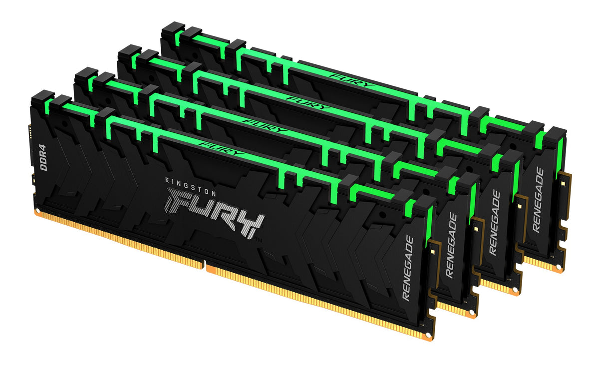 Kingston Technology Kingston FURY Renegade RGB – Arbeitsspeicher – 32 GB (4×8 GB), DDR4 3200 MT/s, CL16, 1,35 V, RGB, 288‑Pin DIMM