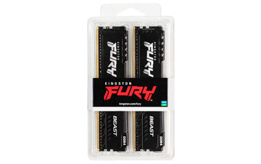 Kingston Technology Kingston FURY Beast – Arbeitsspeicher – 64 GB (2×32 GB), DDR4 3600 MT/s, CL18, 288-Pin DIMM, Schwarz