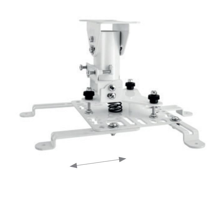 Hagor HA BDH – Beamer Deckenhalterung, H 18,7 cm, 25 kg, ±45° neigbar, weiss