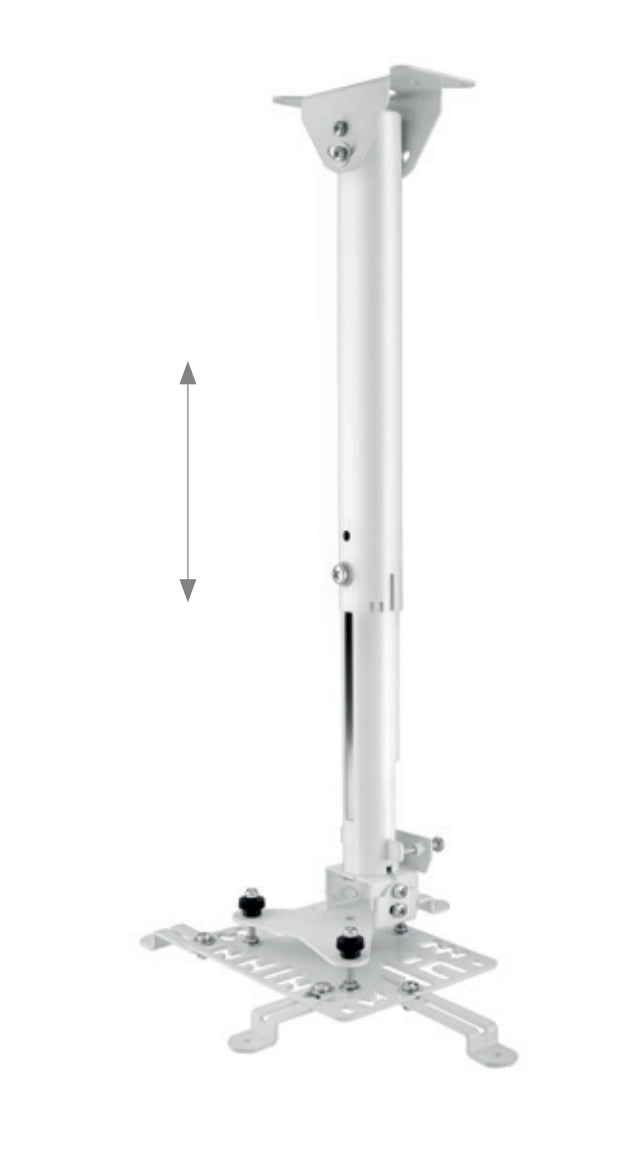 Hagor HA BDH Projektor-Deckenhalterung – 70,0–125,0 cm, neigbar 0–40°, 25 kg, Silber
