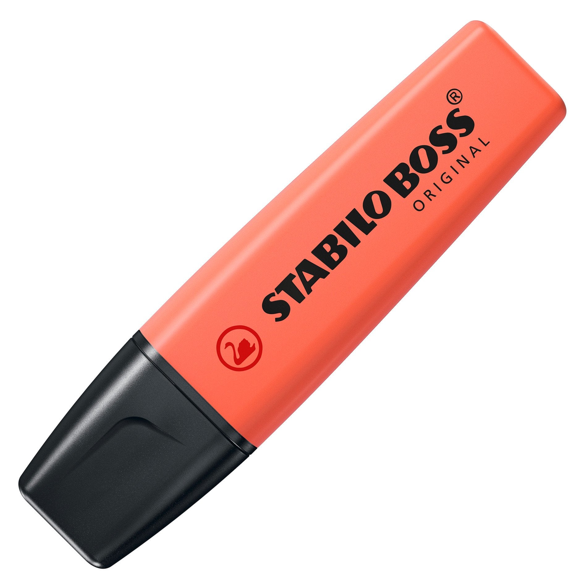 STABILO BOSS Original Textmarker Korallenrot – Keilspitze, 2–5 mm