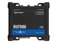 Teltonika Networks RUT986 – VPN-Router – Dual-SIM, eSIM, 4G/LTE, GNSS, RS232/RS485, Wi-Fi