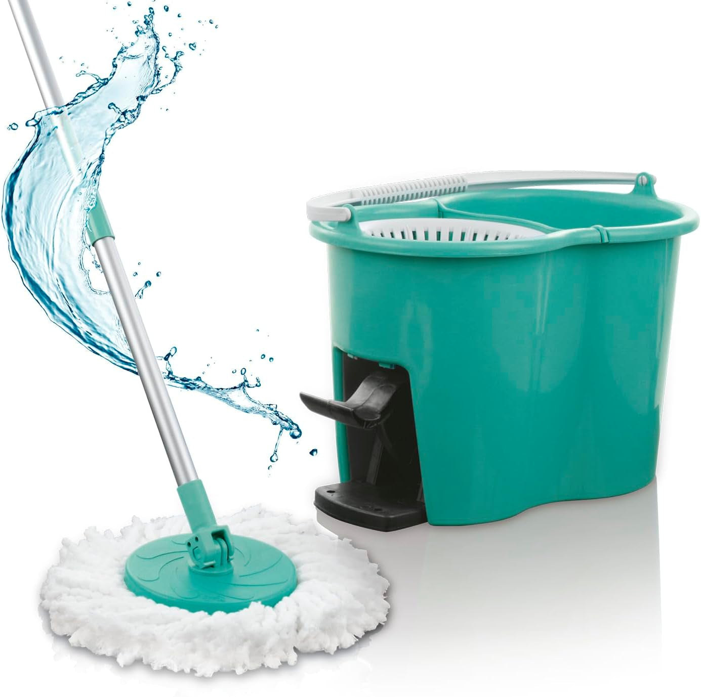CLEANmaxx Wischmopp – türkis, für Laminat