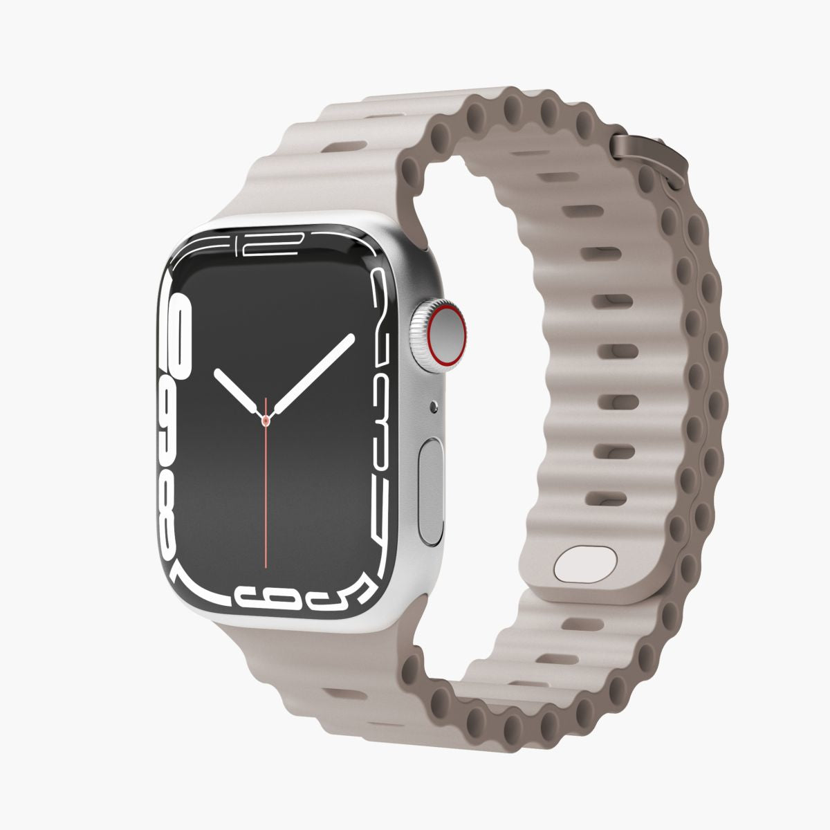 Vonmählen Wave Band 2 – Armband – für Apple Watch (verschiedene Grössen), Creme, Elastomer (T)
