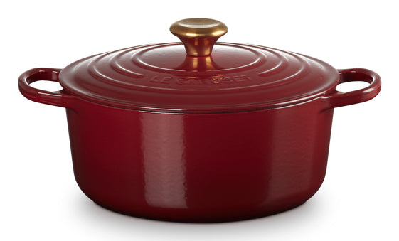 Le Creuset Kochtopf – 5,3 l, Ø 27,4 cm, Gusseisen, Emaille, für Induktion, Gas, Glaskeramik u. a., Rot