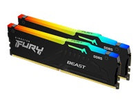 Kingston Technology Kingston FURY Beast – Arbeitsspeicher – 64 GB (2×32 GB) DDR5 5600 MT/s CL36, RGB, EXPO, 288‑pin DIMM