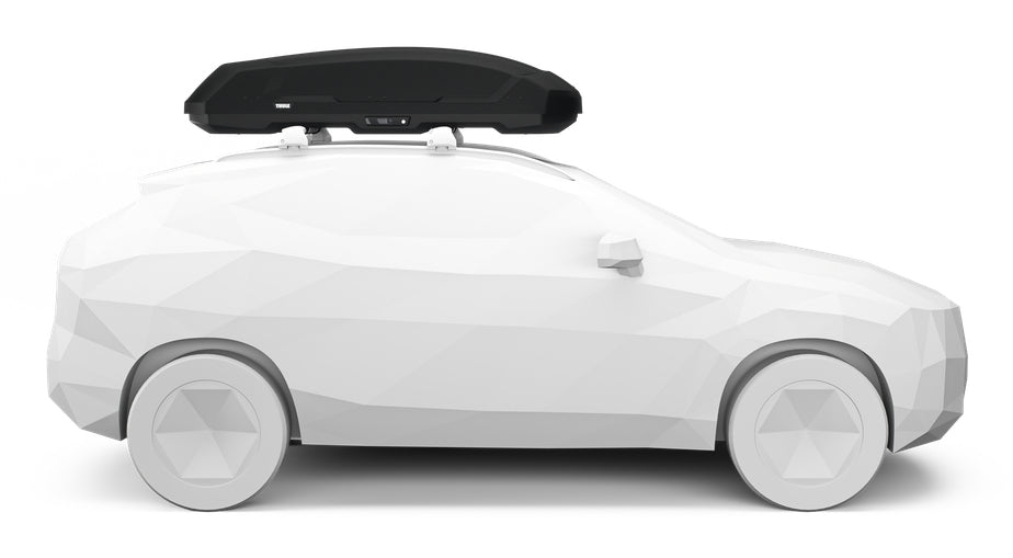 Thule Dachbox Force – Hartschale, Verriegelung, Ein-Schlüsselsystem-kompatibel – 450 l – Schwarz