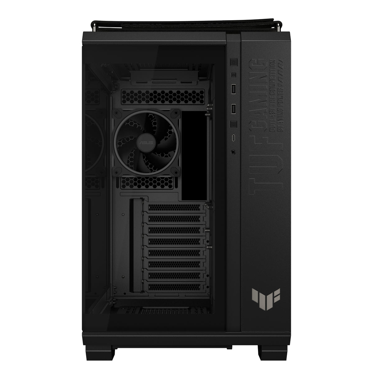 ASUS TUF Gaming GT502 Horizon TG – PC-Gehäuse – ATX/mATX/Mini-ITX, 4×3,5", 4×2,5", Seitenfenster, Schwarz
