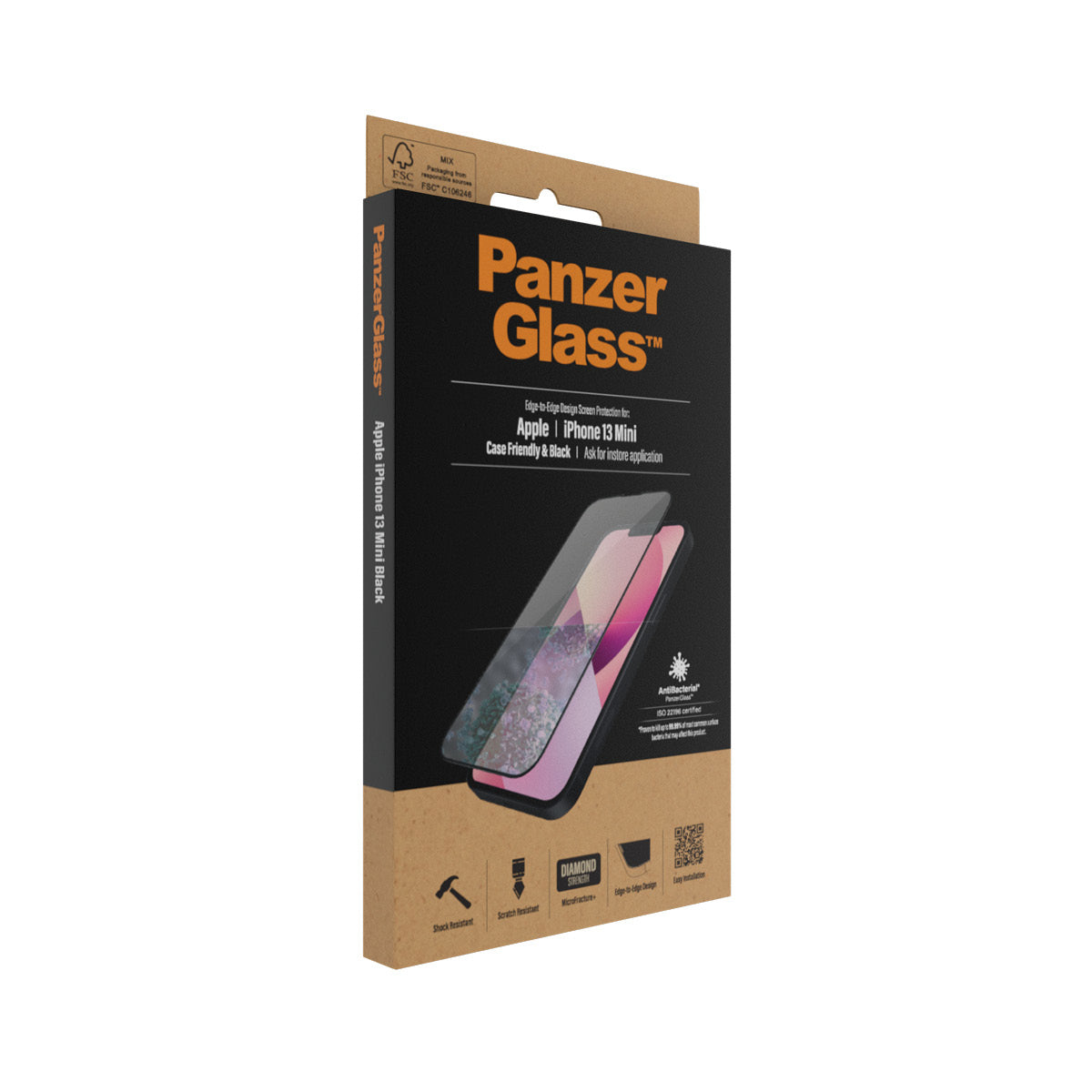 PanzerGlass Displayschutzglas – für Apple iPhone 13 mini, Hartglas, Transparent – 1er-Pack