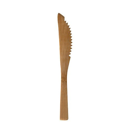 Papstar PURE Einwegmesser – 10 Stk., 16,0 cm, Bambus, Natur, kompostierbar