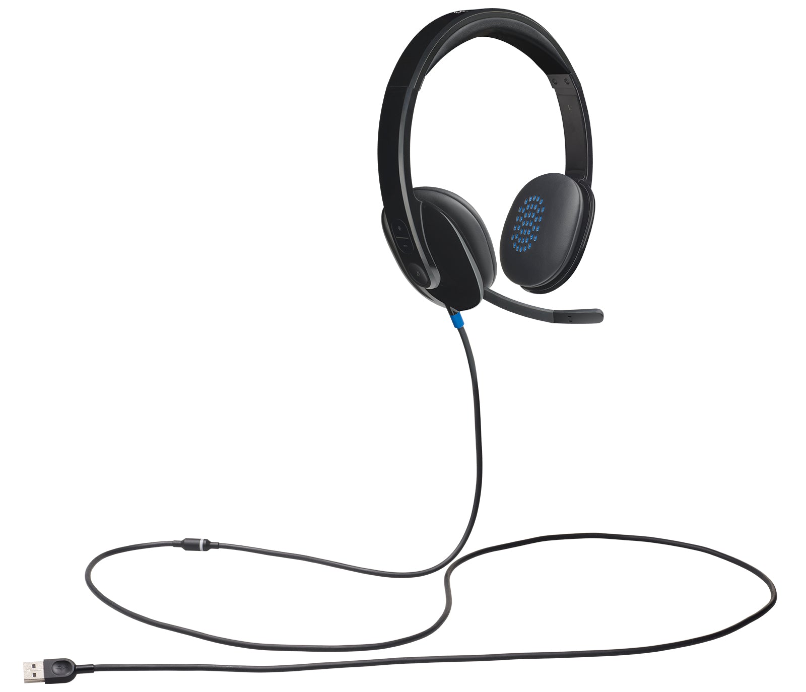 Logitech H540 – Duo Headset – USB‑A, Mikrofon mit Rauschunterdrückung – Schwarz, für Windows/Mac/Chrome