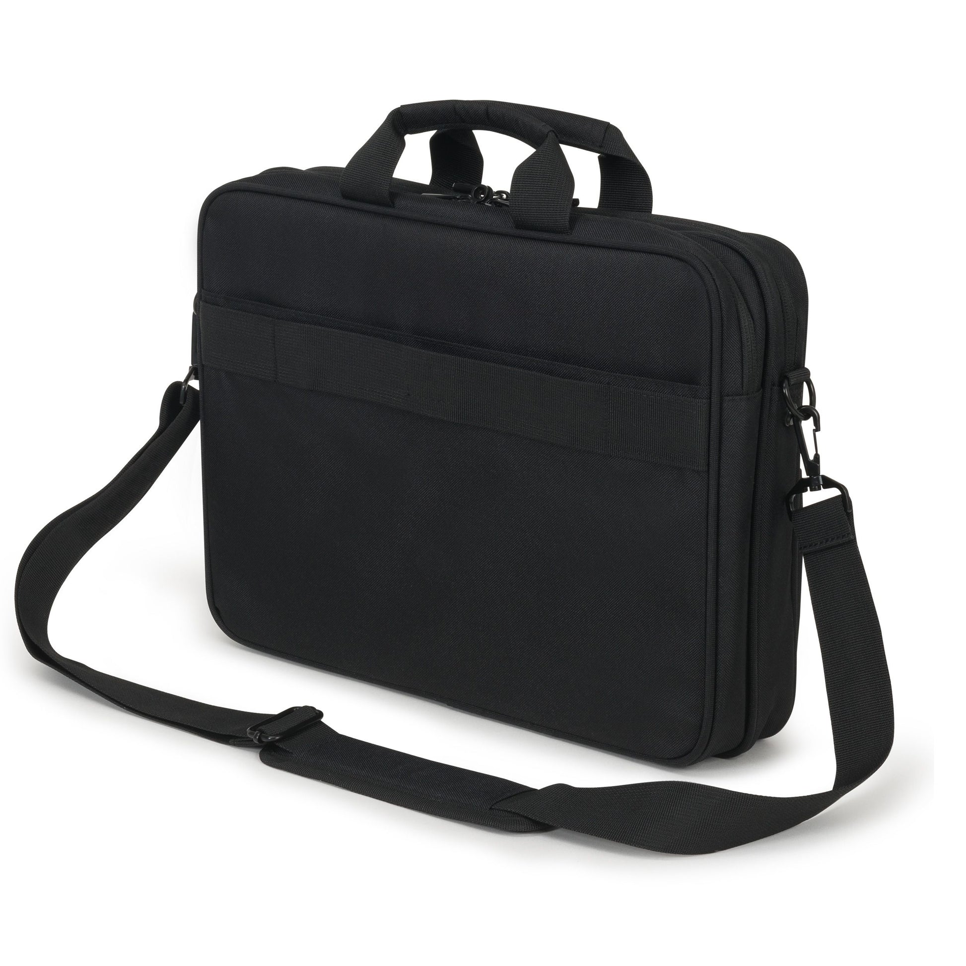 DICOTA Eco Top Traveller SCALE Notebook-Tasche bis 15,6" – Trolley-Band, aus recyceltem PET – Schwarz