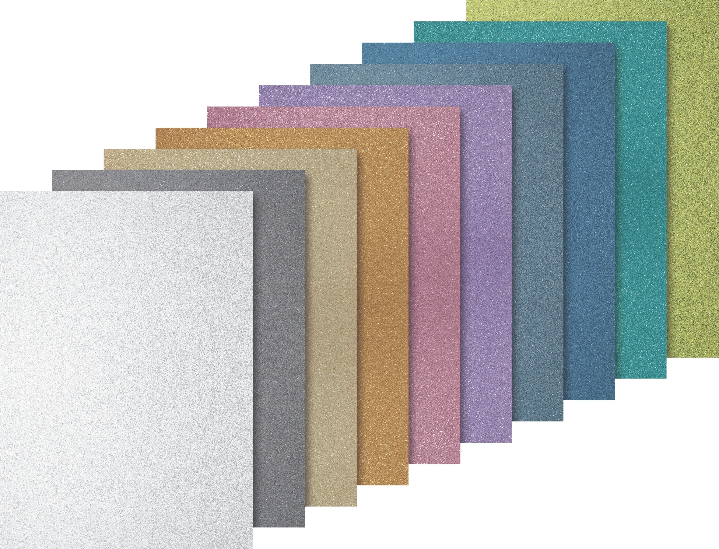 HEYDA Fotokarton Glitterkarton Light – A4, mehrfarbig, 200 g/m²