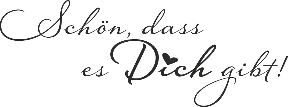 HEYDA Motivstempel – Schön dass es Dich gibt – Holz – 80 × 31 mm