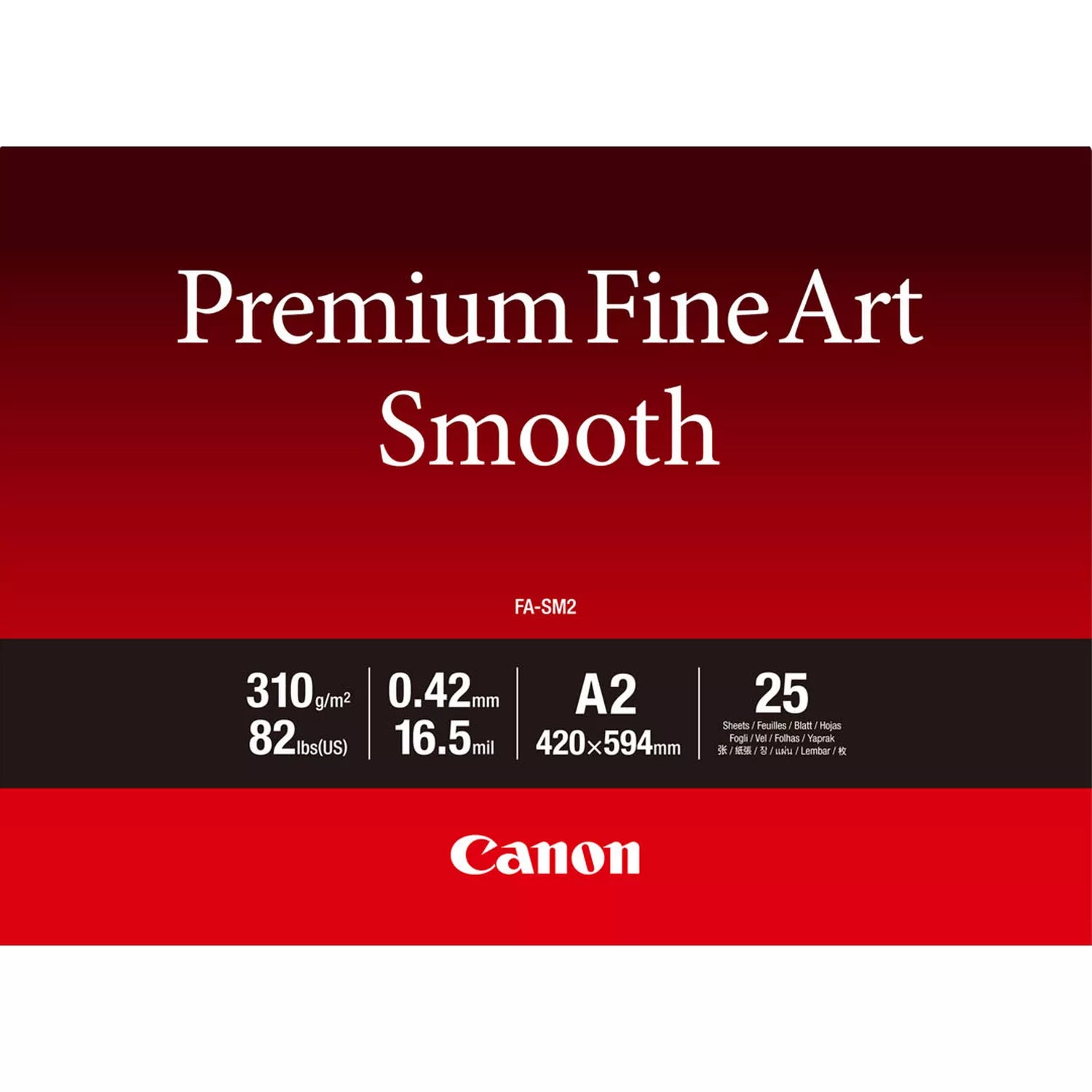 Canon Premium FineArt Glattes Fotopapier – A2, 25 Blatt