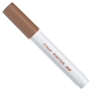 Pilot Pigment Marker Pintor – Rundspitze 0,9-1,5 mm – Braun – Für dunkle Oberflächen geeignet