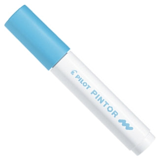 Pilot Pigment-Marker Pintor – Rundspitze 1,5-2,2 mm – Pastellblau – Für dunkle Oberflächen geeignet
