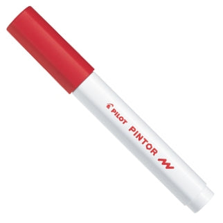 Pilot Pigment-Marker Pintor – Rundspitze 1,5-2,2 mm – Rot – Für dunkle Oberflächen geeignet