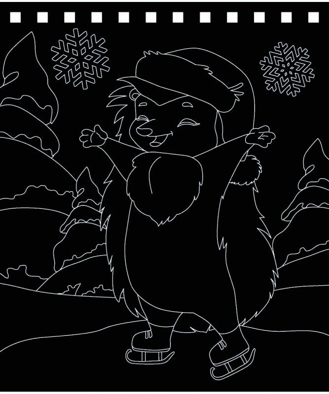 URSUS Kratzel-Adventskalender – weihnachtliche Motive – 16,5 × 21 cm – 24-teilig – inkl. Bambus-Stick
