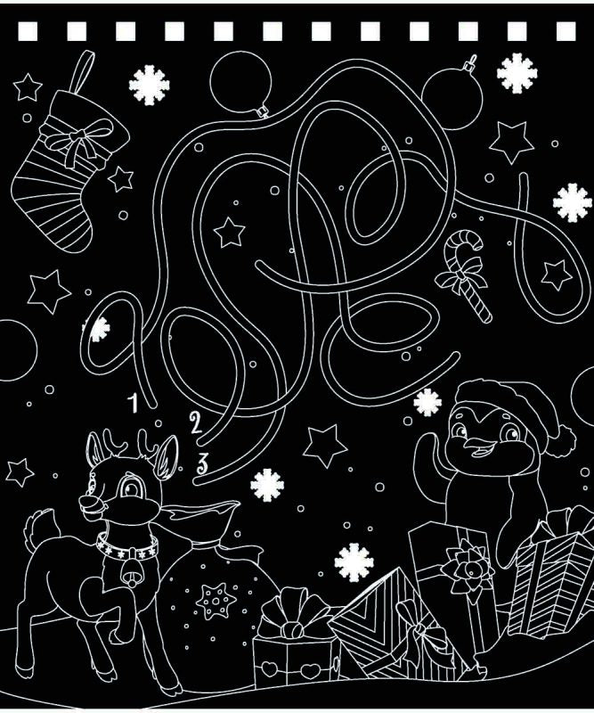 URSUS Kratzel-Adventskalender – weihnachtliche Motive – 16,5 × 21 cm – 24-teilig – inkl. Bambus-Stick
