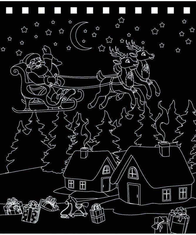URSUS Kratzel-Adventskalender – weihnachtliche Motive – 16,5 × 21 cm – 24-teilig – inkl. Bambus-Stick