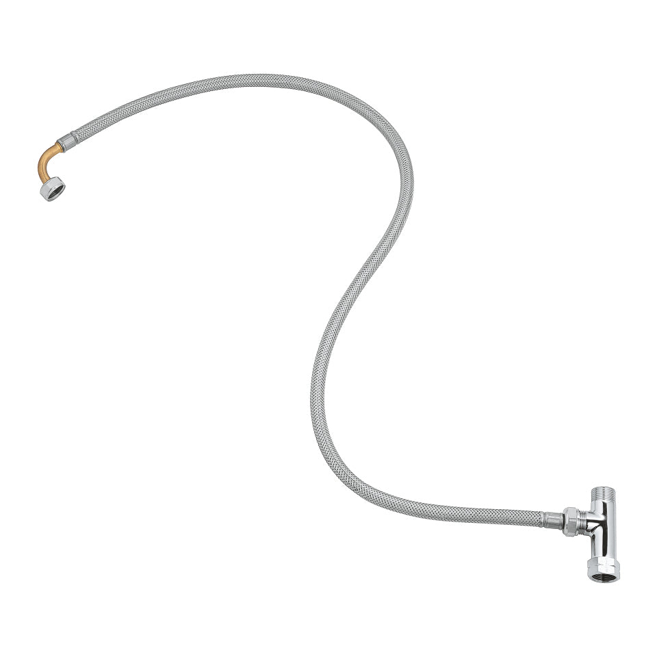 GROHE Anschlussgarnitur – Edelstahl, Anschluss 3/8", Schlauch 79,5 cm