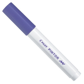 Pilot Pigment-Marker Pintor – Rundspitze 1,5-2,2 mm – Violett – Für dunkle Oberflächen geeignet