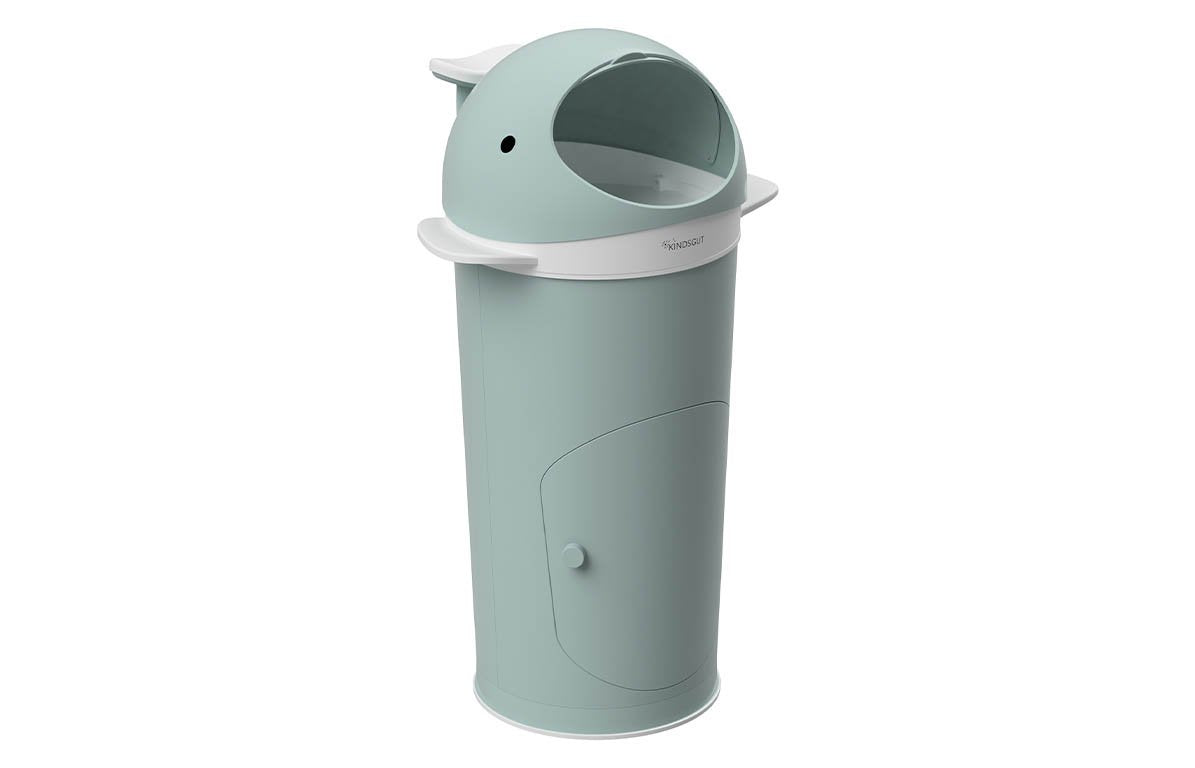 Kindsgut Windeleimer – Kunststoff, türkis – B × H × T 370 × 680 × 350 mm