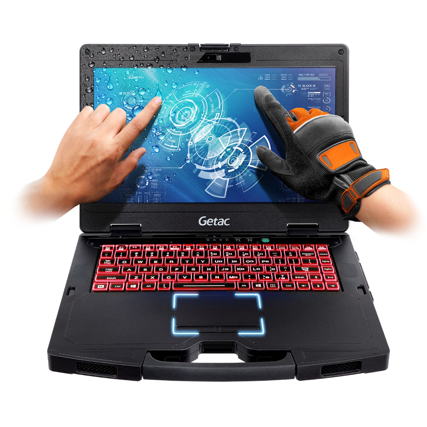 Getac S410G4 – 14" FHD Touch, i5-1135G7, 8 GB, 256 GB SSD, Win 11 Pro