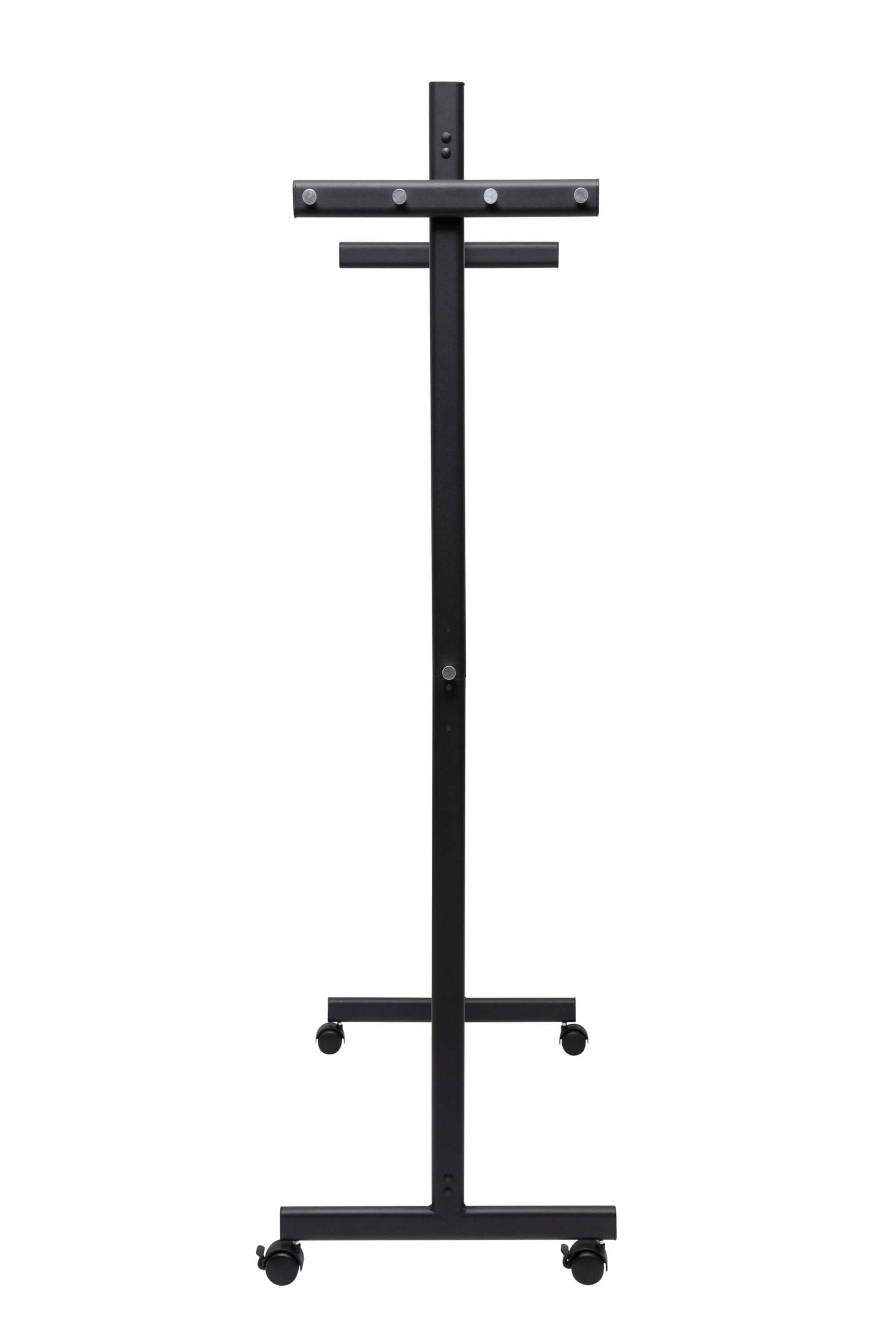 MAUL Garderobenständer Samba – Metall, Schwarz, 172,5 cm, 10 Haken, mit Rollen