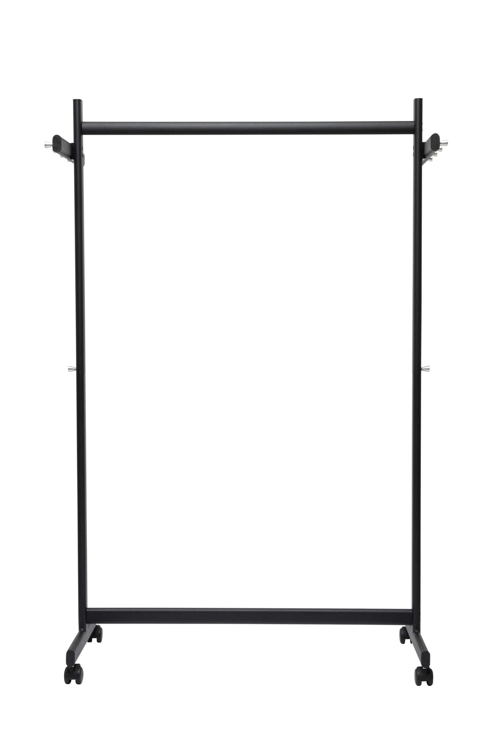 MAUL Garderobenständer – 8 Haken, mit Rollen, Schwarz, 115,5 × 50,8 × 172,5 cm