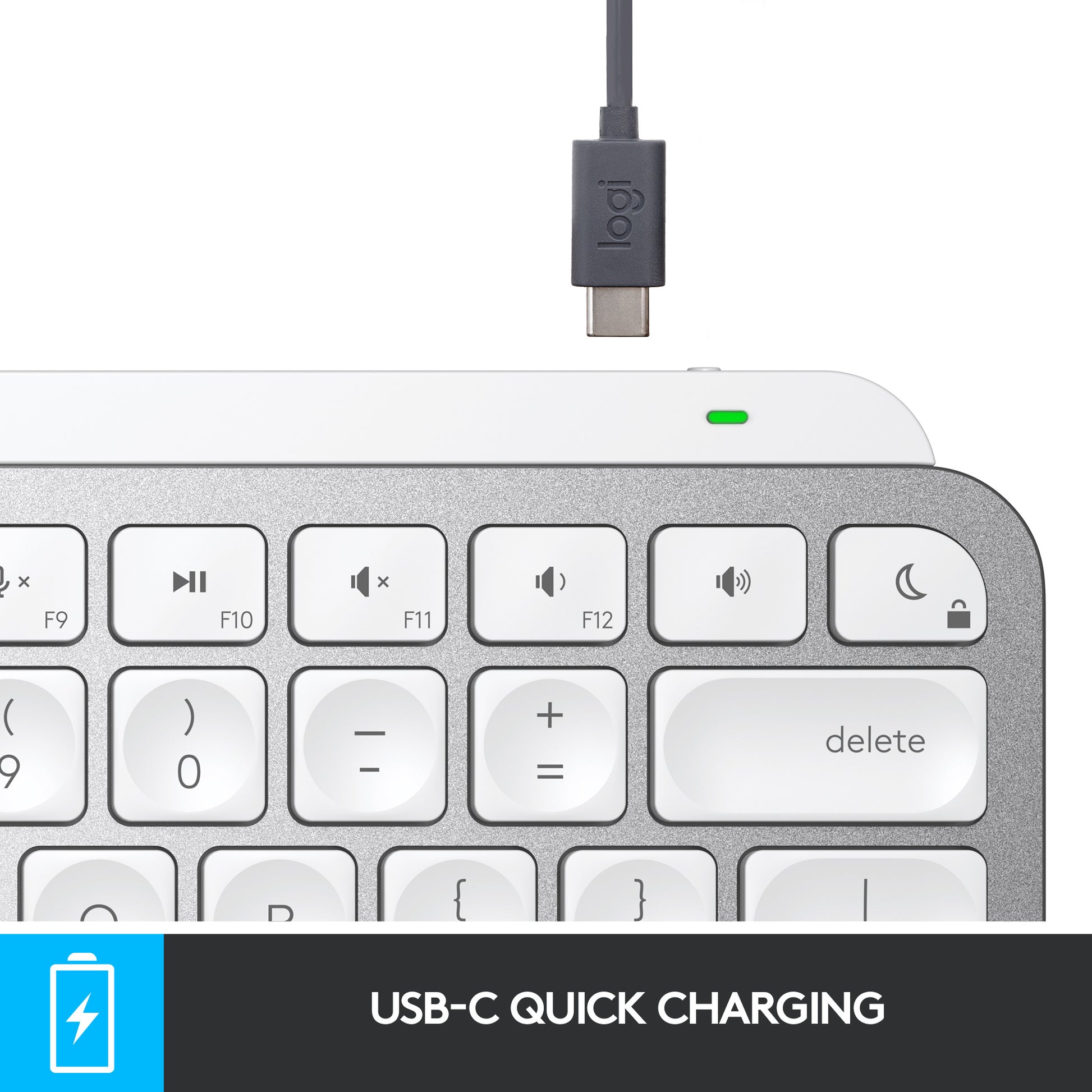 Logitech MX Keys Mini – Tastatur, kabellos (Bluetooth), CH-Layout (DE-CH), 60%, Scherenmechanik – für macOS