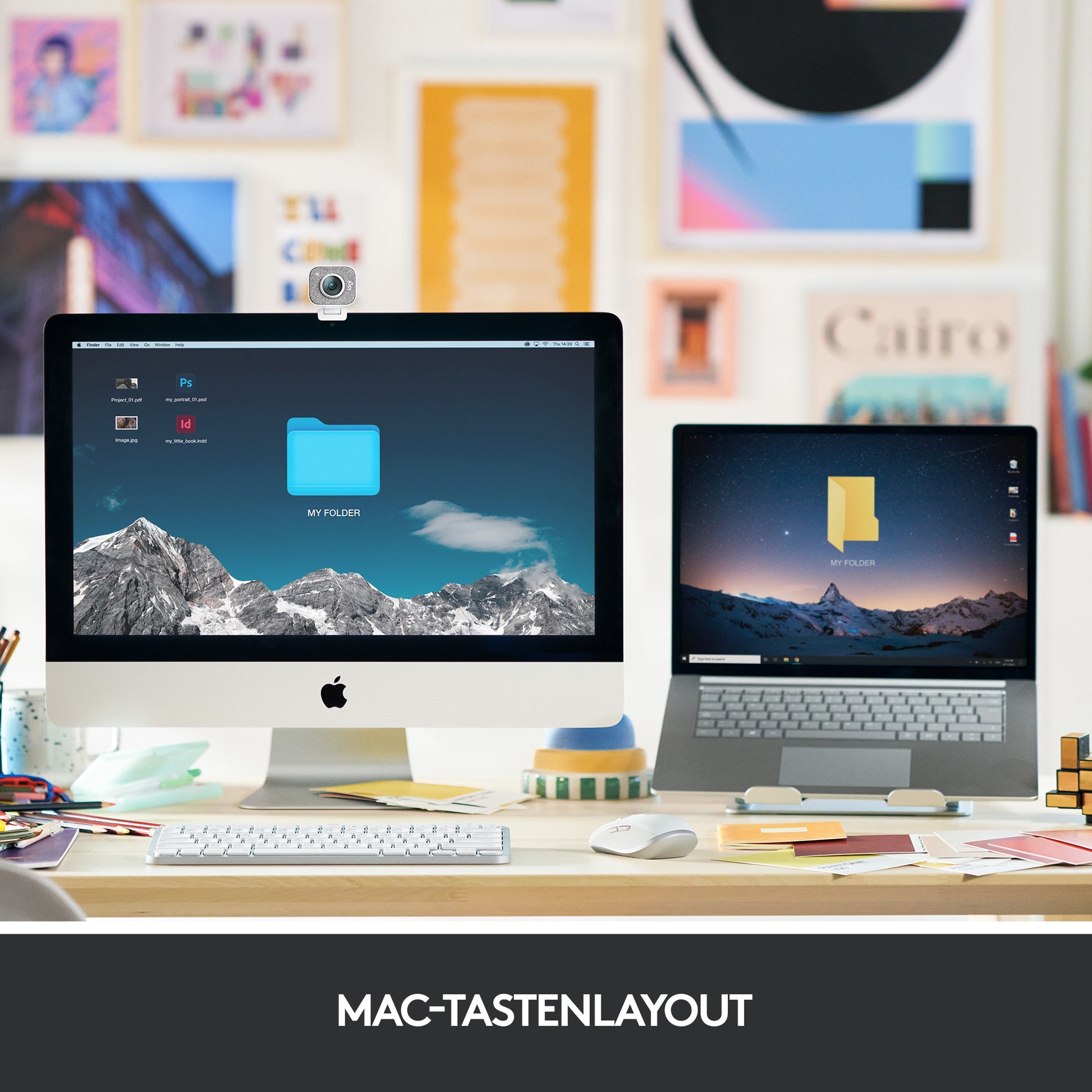 Logitech MX Keys Mini – Tastatur, kabellos (Bluetooth), CH-Layout (DE-CH), 60%, Scherenmechanik – für macOS
