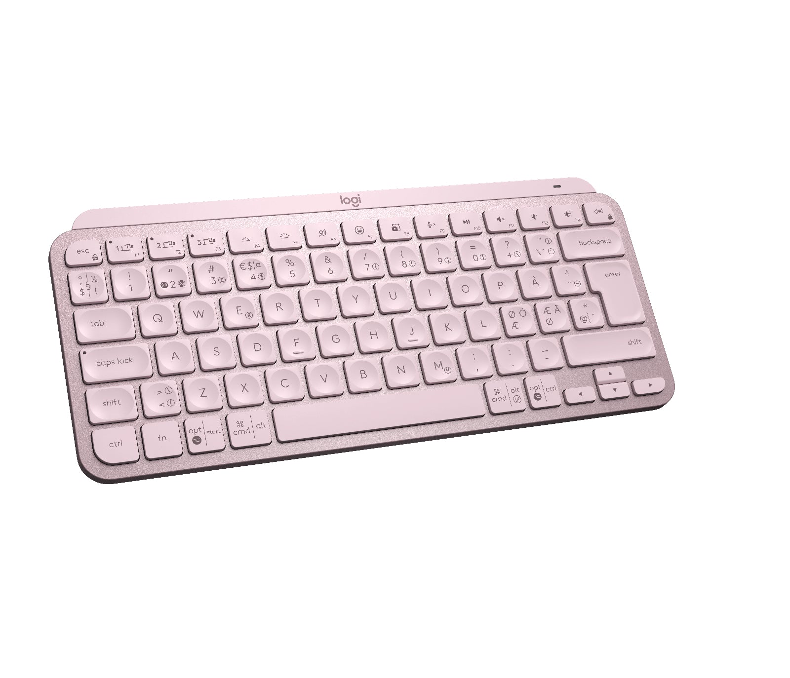 Logitech MX Keys Mini – Tastatur, kabellos (Bluetooth), beleuchtet, Pink